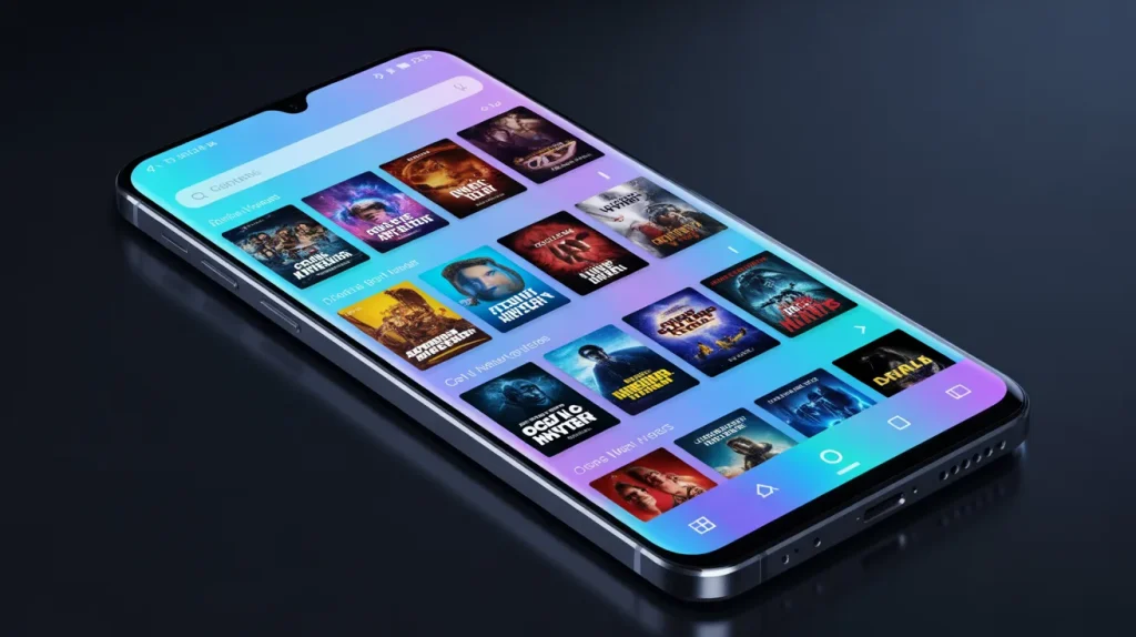 ppcine apk streaming app interface on android phone