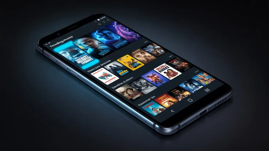 ppcine apk streaming app interface on android phone