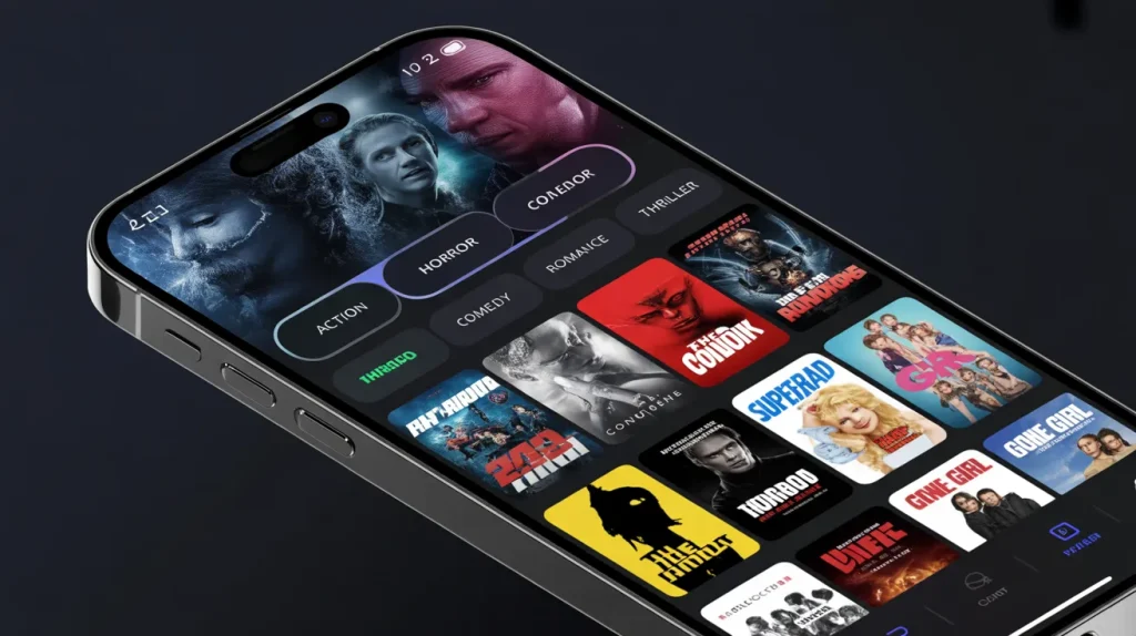 ppcine app movie categories action comedy thriller