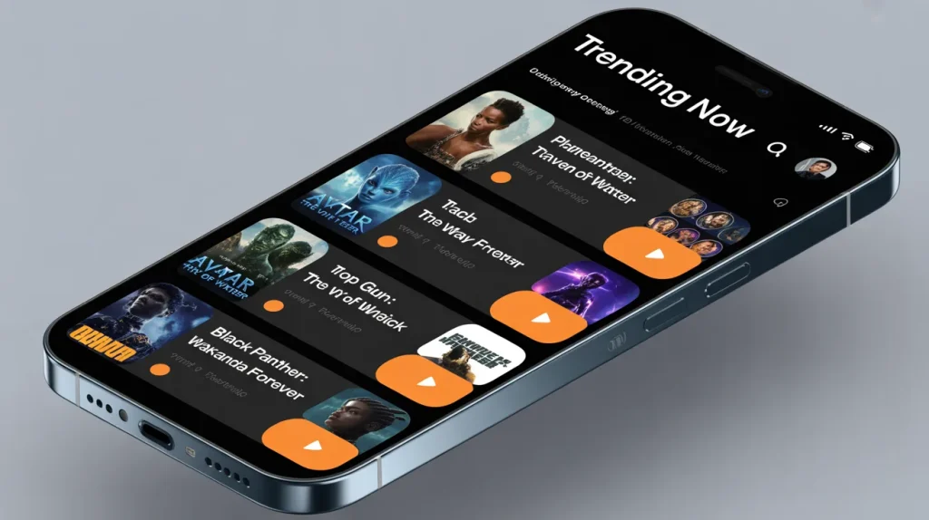 ppcine app download streaming interface on android phone