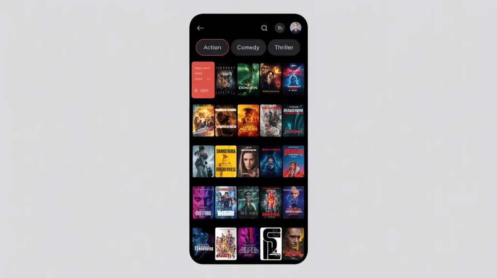 ppcine movie streaming app android interface